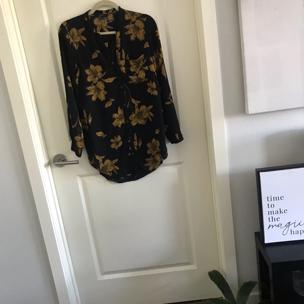 Forever 21 Chiffon Floral Blouse